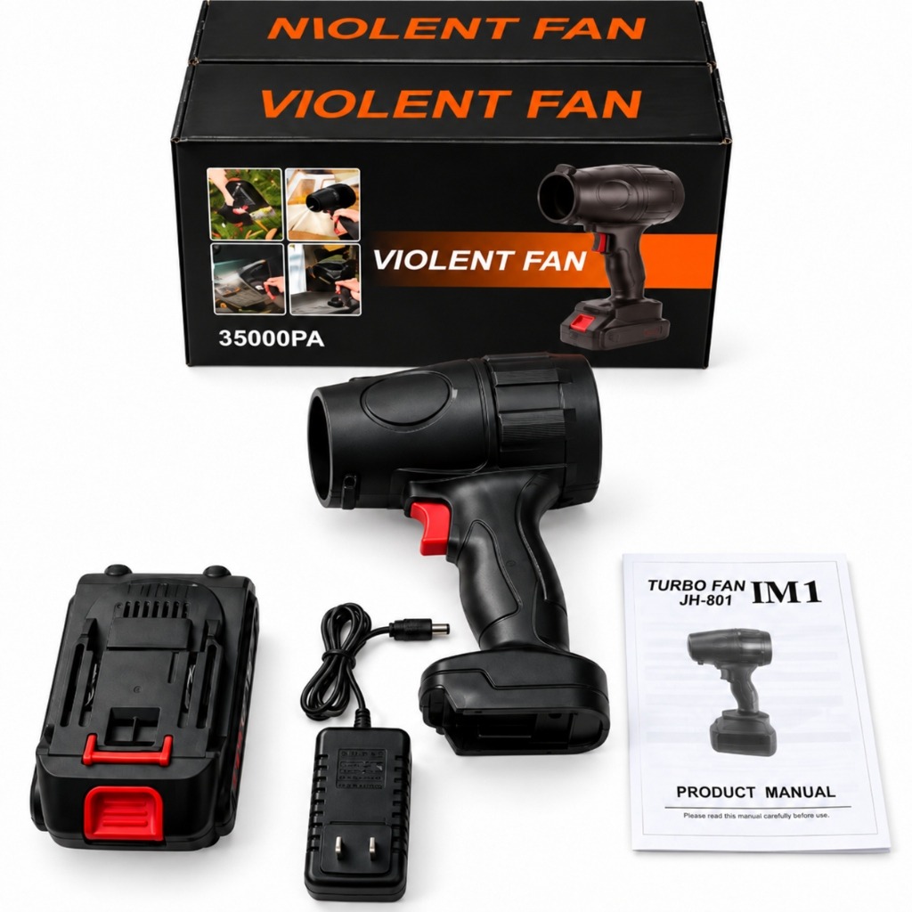Sopladora Turbo Inalámbrica 35,000 Pa – Violent Fan JH-801